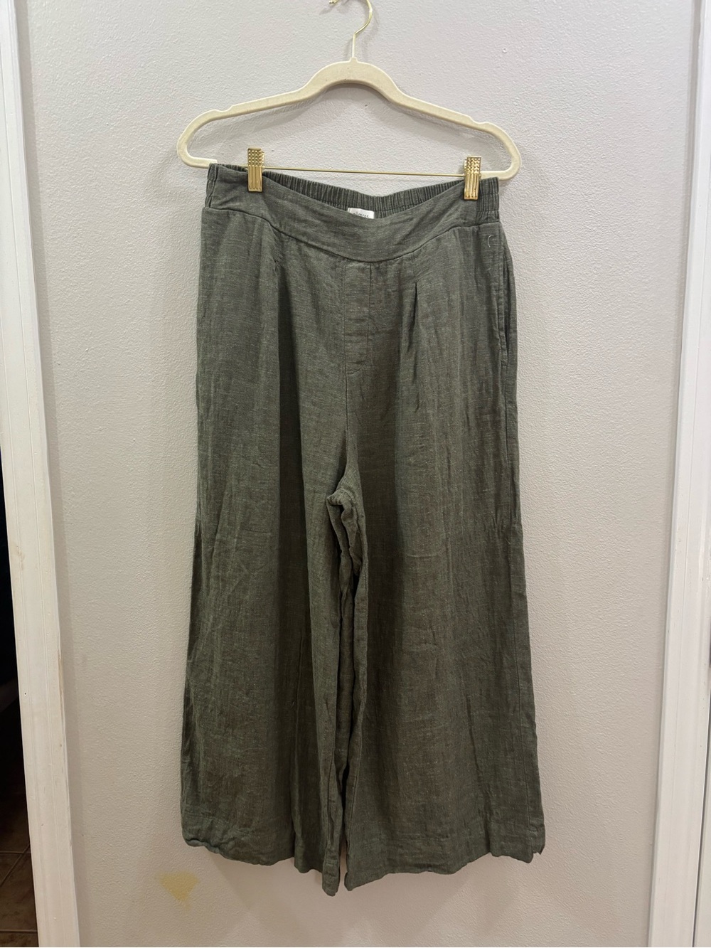 Ella Moss Olive Wide-Leg Chinos
